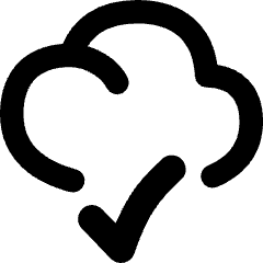 Cloud Check Icon from Flex Remix Set