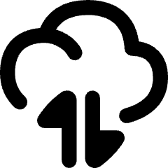 Cloud Data Transfer Icon from Flex Remix Set