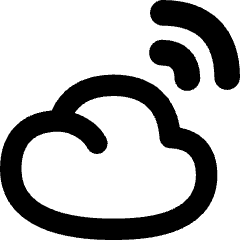 Cloud Wifi Icon from Flex Remix Set