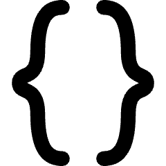Curly Brackets Icon from Flex Remix Set
