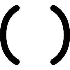 Round Brackets Icon from Flex Remix Set