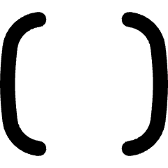 Square Brackets Icon from Flex Remix Set