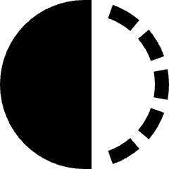 Flip Horizontal Circle 1 Icon from Sharp Solid Set