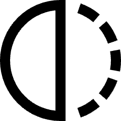 Flip Horizontal Circle 1 Icon from Sharp Line Set