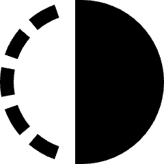 Flip Horizontal Circle 2 Icon from Sharp Solid Set