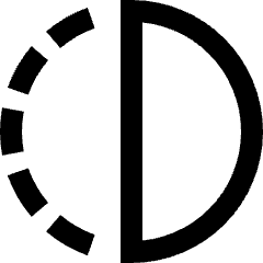 Flip Horizontal Circle 2 Icon from Sharp Line Set