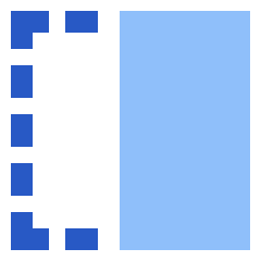 Flip Horizontal Square 1 Icon from Sharp Flat Set