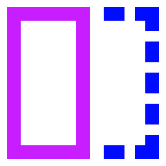 Flip Horizontal Square 2 Icon from Sharp Neon Set