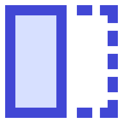 Flip Horizontal Square 2 Icon from Sharp Duo Set