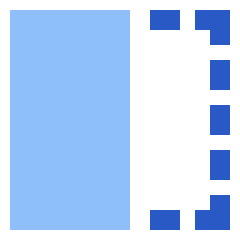 Flip Horizontal Square 2 Icon from Sharp Flat Set