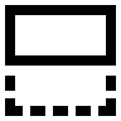 Flip Vertical Square 1 Icon from Sharp Line Set