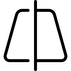 Trapezoid Line Vertical Icon from Ultimate Light Set