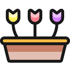 Flower Roses Icon from Ultimate Colors Set