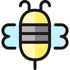 Flying Insect Bee 1 Icon from Ultimate Colors Set