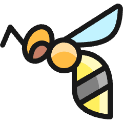 Flying Insect Bee 3 Icon from Ultimate Colors Set