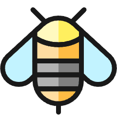 Flying Insect Bee 4 Icon from Ultimate Colors Set