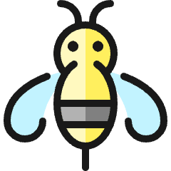 Flying Insect Bee Icon from Ultimate Colors Set