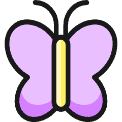 Flying Insect Butterfly 1 Icon from Ultimate Colors Set