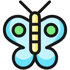 Flying Insect Butterfly Icon from Ultimate Colors Set
