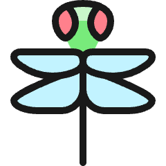 Flying Insect Dragonfly 1 Icon from Ultimate Colors Set