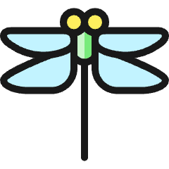 Flying Insect Dragonfly 2 Icon from Ultimate Colors Set