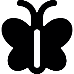 Flying Insect Butterfly 1 Icon from Ultimate Bold Set