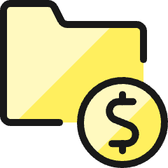 Folder Cash Icon from Ultimate Colors Set