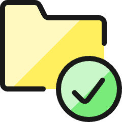 Folder Check Icon from Ultimate Colors Set
