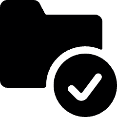 Folder Check Icon from Ultimate Bold Set