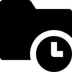 Folder Clock Icon from Nova Solid Set