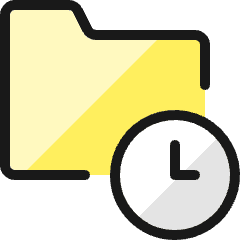 Folder Clock Icon from Ultimate Colors Set
