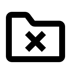 Folder Cross Remove Icon from Nova Line Set