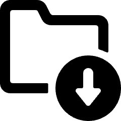 Folder Download Alternate Icon from Ultimate Bold Set