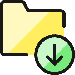 Folder Download Icon from Ultimate Colors Set
