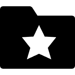Folder Favorite Star Icon from Nova Solid Set