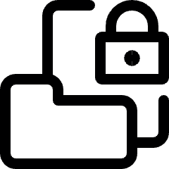 Folder File Lock Icon from Ultimate Regular Set