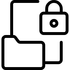 Folder File Lock Icon from Ultimate Light Set