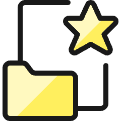 Folder File Star Icon from Ultimate Colors Set