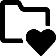 Folder Heart Alternate Icon from Ultimate Bold Set