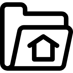 Folder Home 1 Icon from Ultimate Regular Set