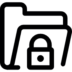 Folder Lock 1 Icon from Ultimate Regular Set