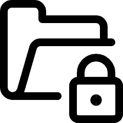 Folder Lock Icon from Ultimate Regular Set