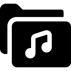 Folder Music Icon from Ultimate Bold Set