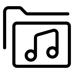 Folder Music Icon from Ultimate Light Set