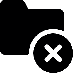 Folder Remove Icon from Ultimate Bold Set