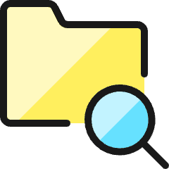 Folder Search Icon from Ultimate Colors Set