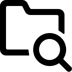 Folder Search Alternate Icon from Ultimate Bold Set