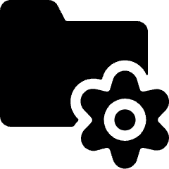 Folder Settings Icon from Ultimate Bold Set