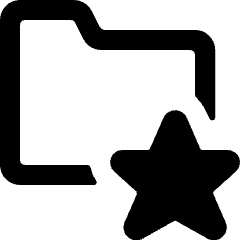 Folder Star Alternate Icon from Ultimate Bold Set