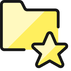 Folder Star Icon from Ultimate Colors Set
